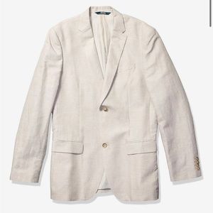 Men’s Perry Ellis Linen blend suit jacket. New with tags. Beige color. Size 44R